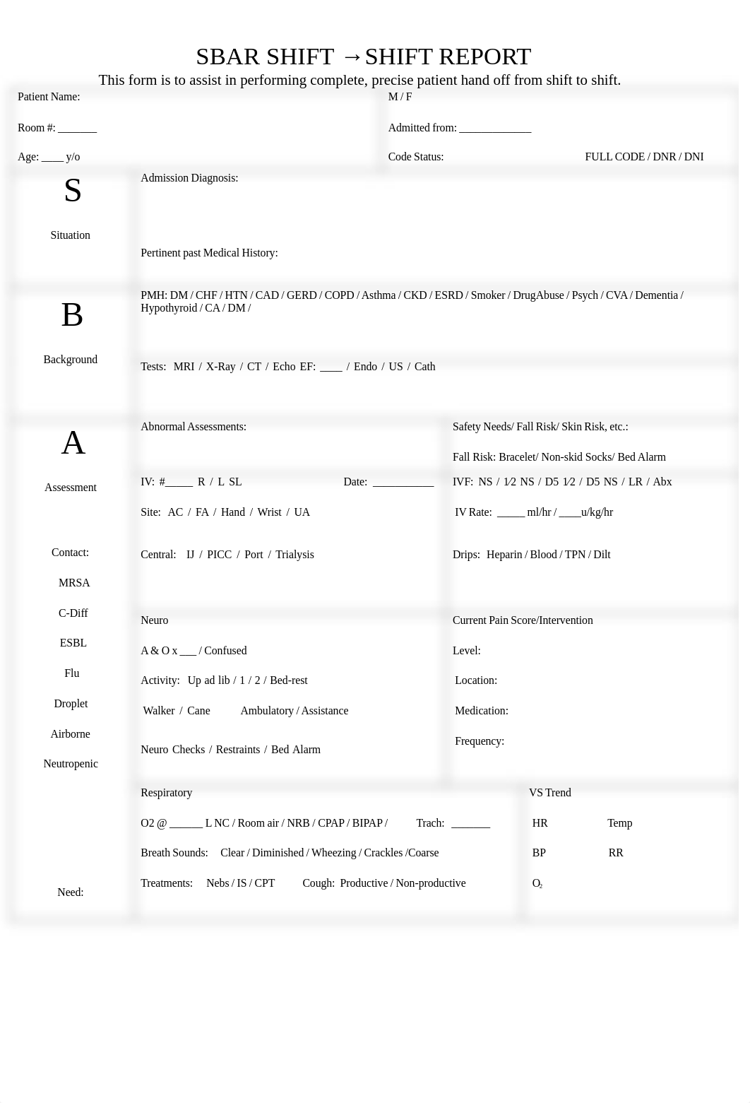 SBAR Shift Report Personal Version NURS100.docx.pdf_dqpw0abcvtk_page1