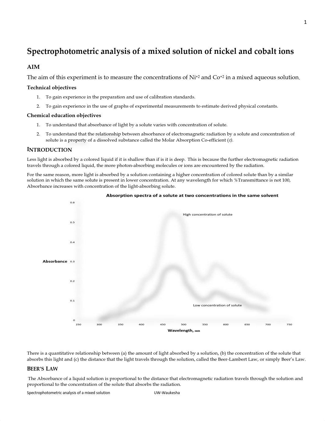 Expt 7.  Spectrophotometric analysis of a mixture_CHE145 LAB NOTES & Prelab Assignment_dqq53w5kwqe_page1