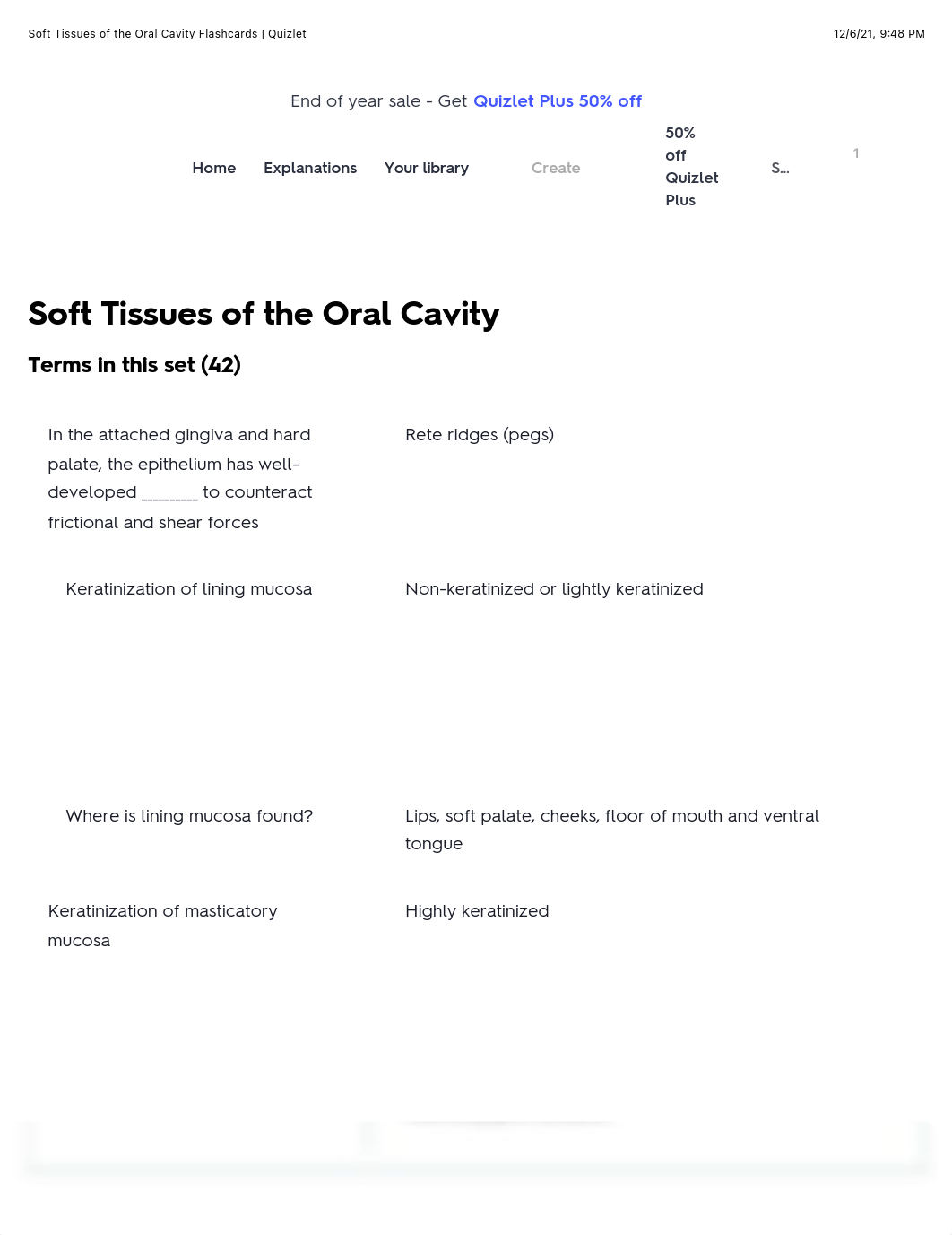 Soft Tissues of the Oral Cavity Flashcards | Quizlet.pdf_dqqgb3xngv2_page1