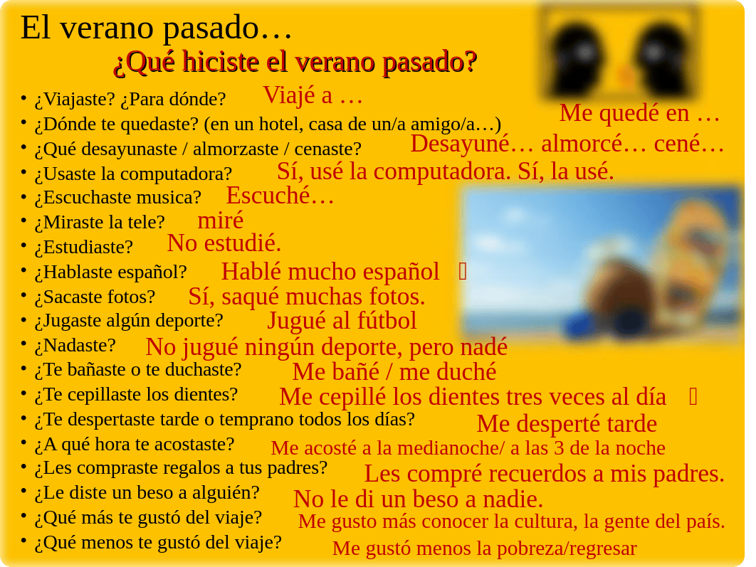 La tarea - Preterito  -er -ir verbs y el verano pasado.ppt_dqr1p9vokql_page1