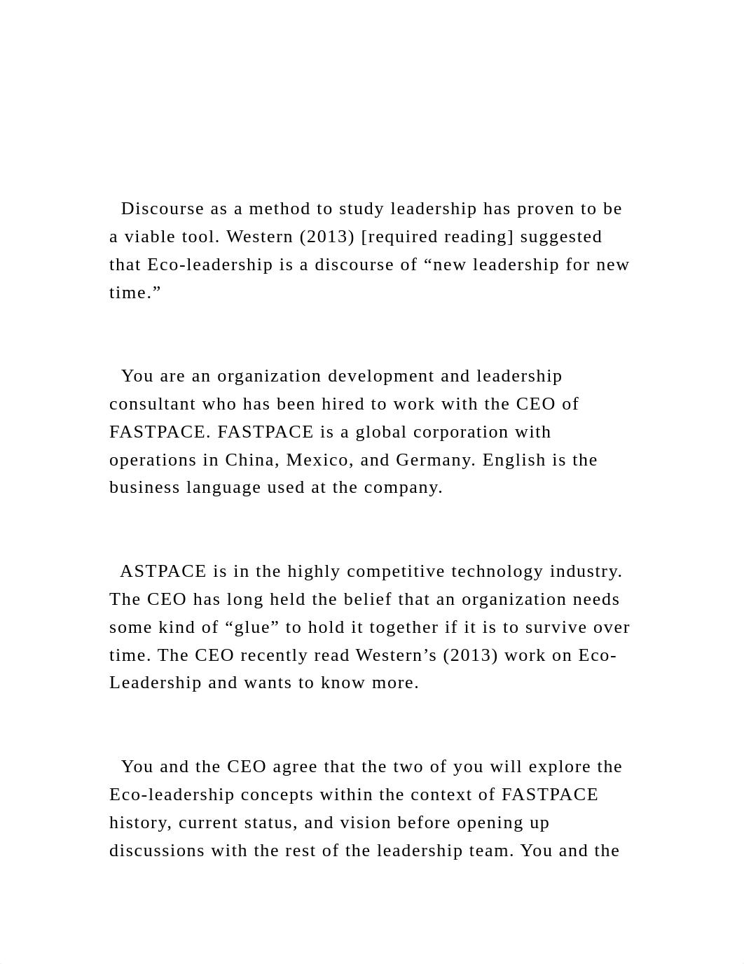 Discourse as a method to study leadership has proven to be a .docx_dqr2evd7atz_page2