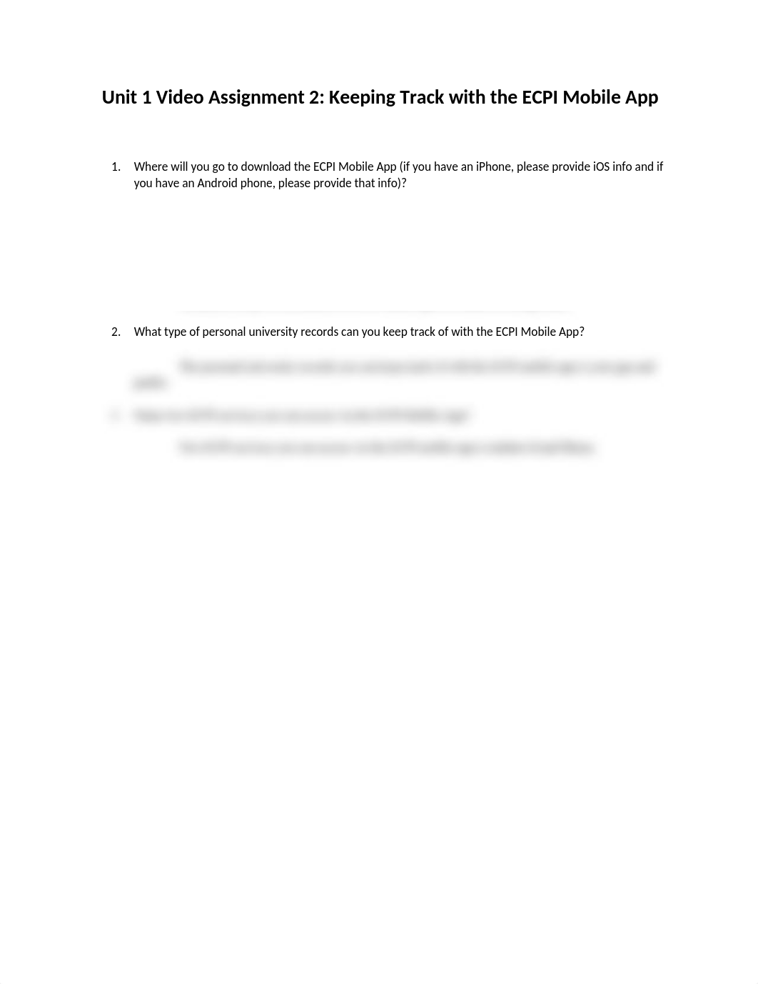 Unit 1 Video Assignment 2 Keeping Track with the ECPI Mobile App.docx_dqr3eesy515_page1