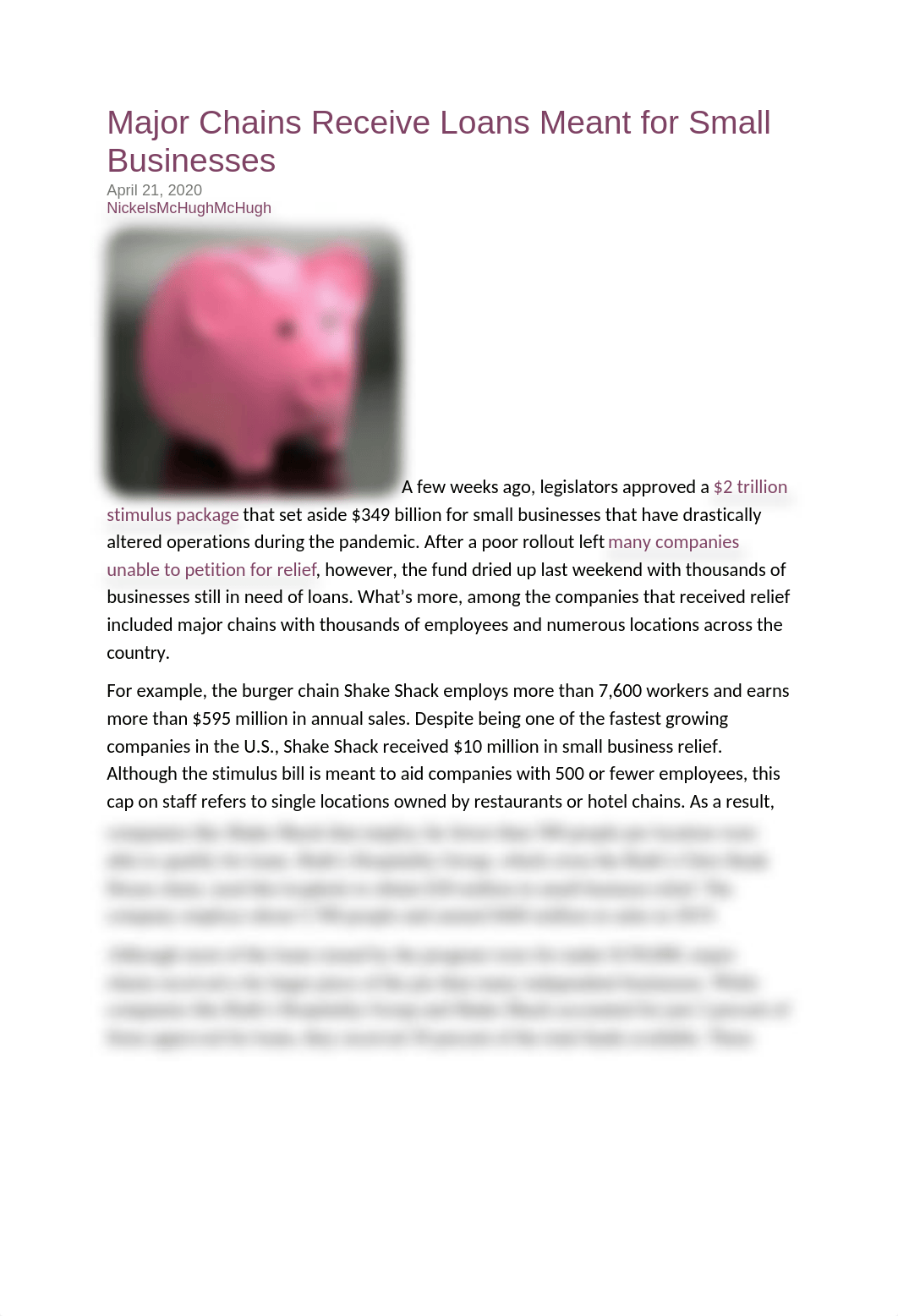 Case Study 5 Major Chains Receive Loans Meant for Small Businesses Carson Keltner.docx_dqr5ml4c566_page1