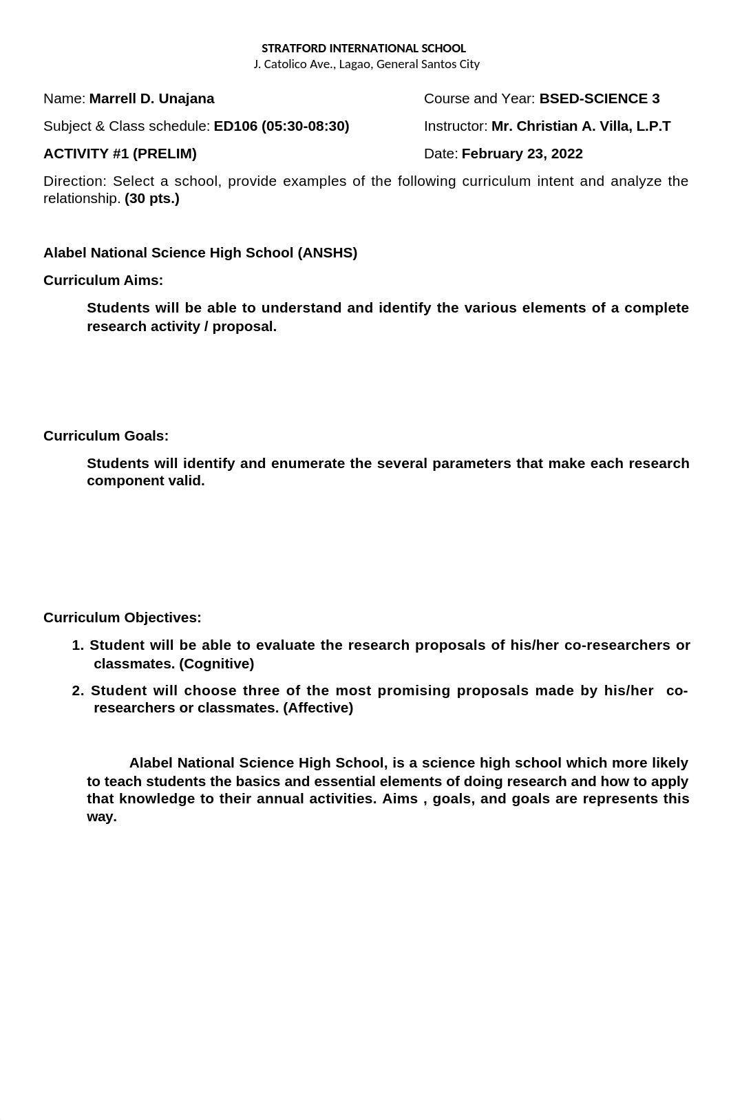 UNAJAN, MARRELL D. - WED ED 106 Activity 1 and 2 (Prelim) February 23, 2022.docx_dqr7yz0xflv_page1