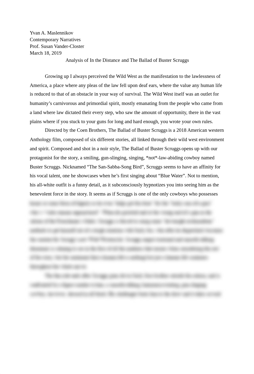 Analysis of In the Distance and The Ballad of Buster Scruggs .pdf_dqra1i1s7np_page1