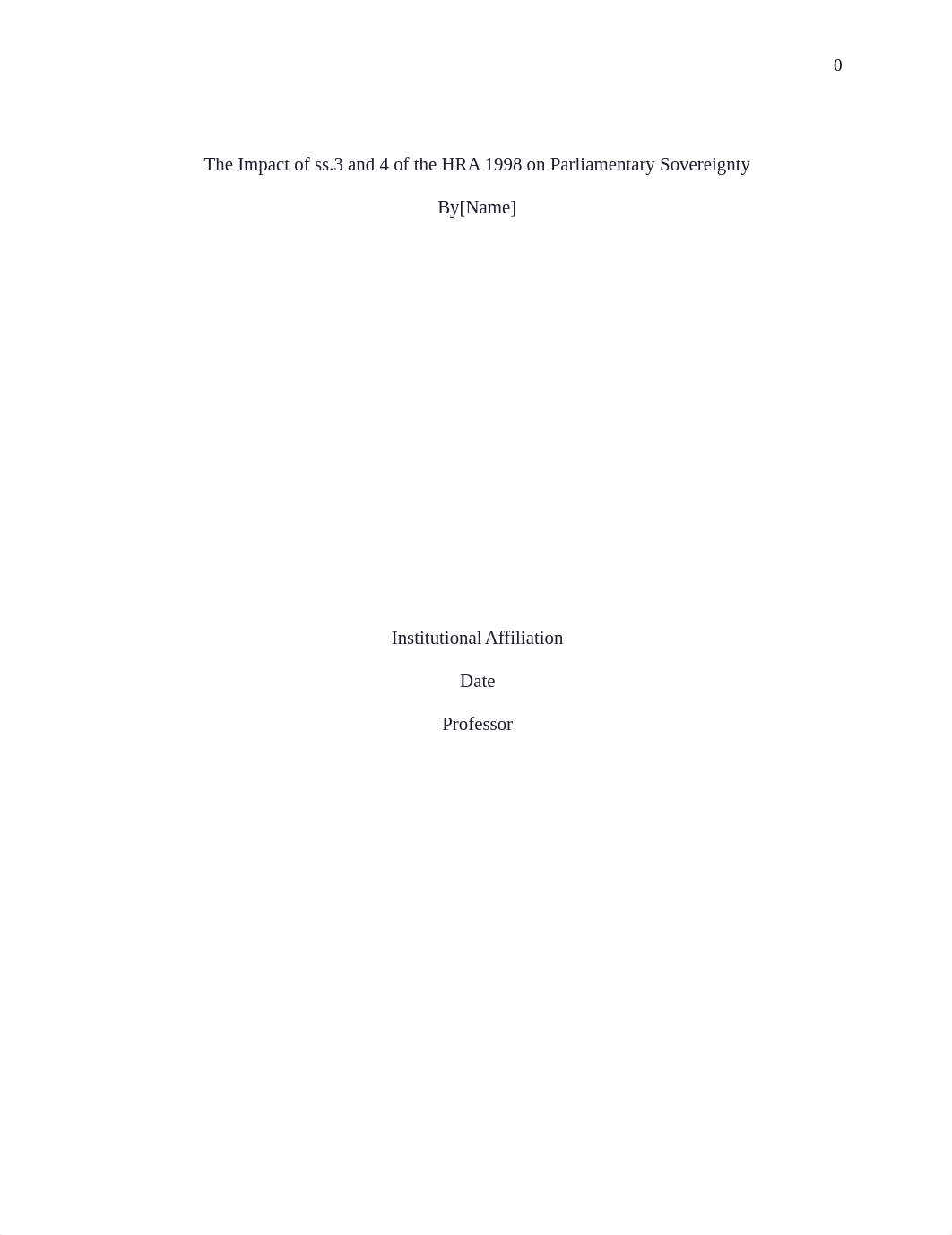 the impact of ss.3 and 4 of the HRA 1998 on parliamentary sovereignty.docx_dqrhbqh2ot7_page1