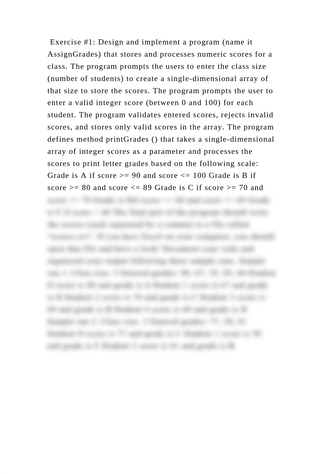 Exercise #1 Design and implement a program (name it AssignGrades) th.docx_dqspb71t97b_page2