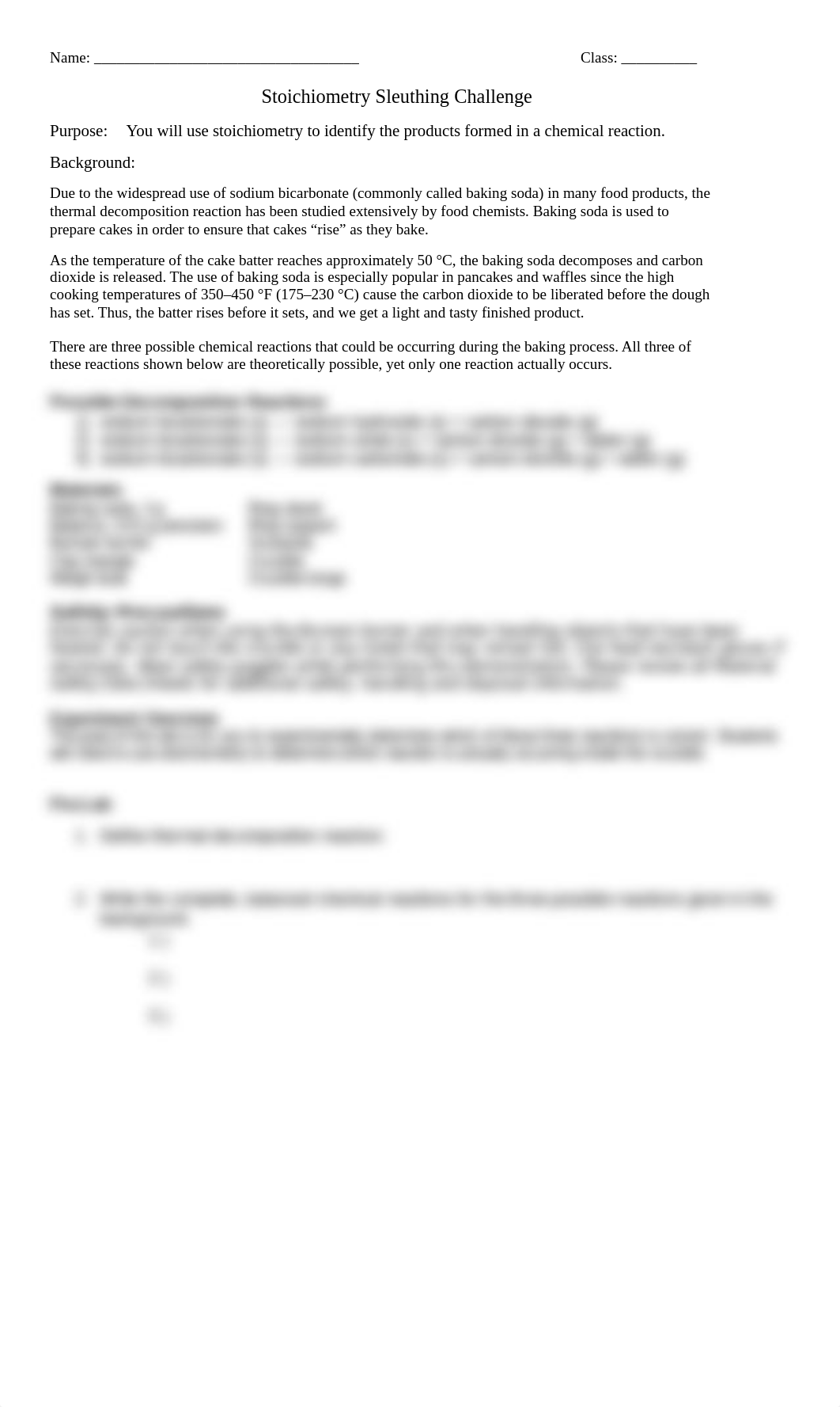 Stoichiometry Sleuthing Challenge- decomposition of baking soda 2021.docx_dqt3xfvnjb9_page1