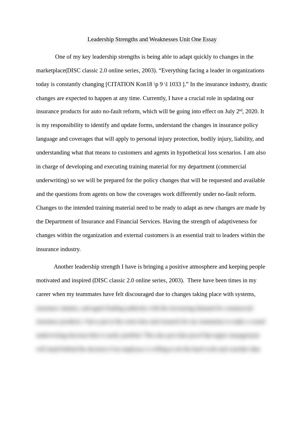 Leadership Strengths and Weaknesses Unit One Essay.edited 2.docx_dqt9wjrvlzv_page1