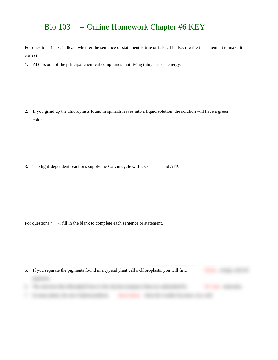 Bio 103 Homework 6 - Photosynthesis KEY.pdf_dqtq56s30r0_page1