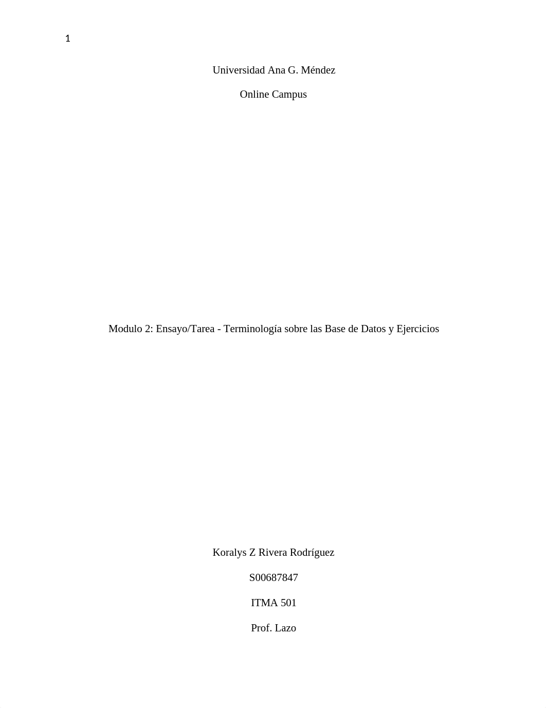 Modulo 2- Ensayo:Tarea - Terminología sobre las Base de Datos y Ejercicios, Koralys Rivera Rodrigue_dqtqggej8i6_page1