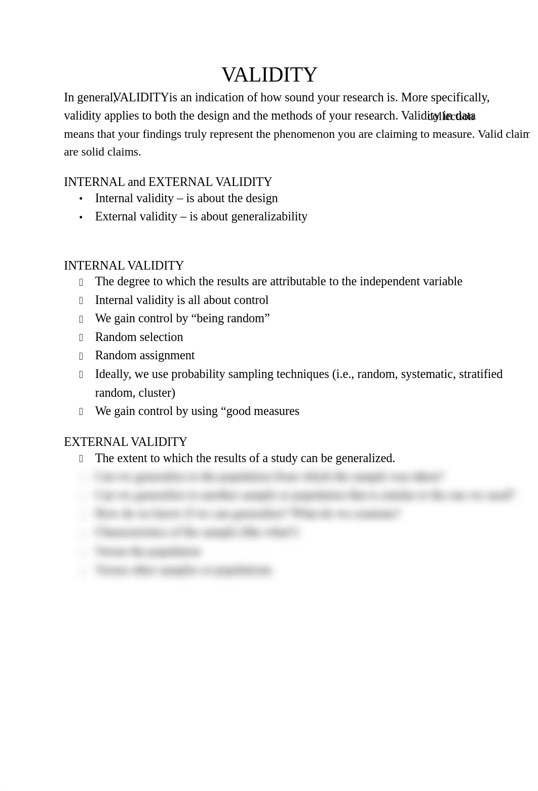 An experiment is internally valid if there are no confounds and confusions and the results can be_dqtrn3poqfs_page1