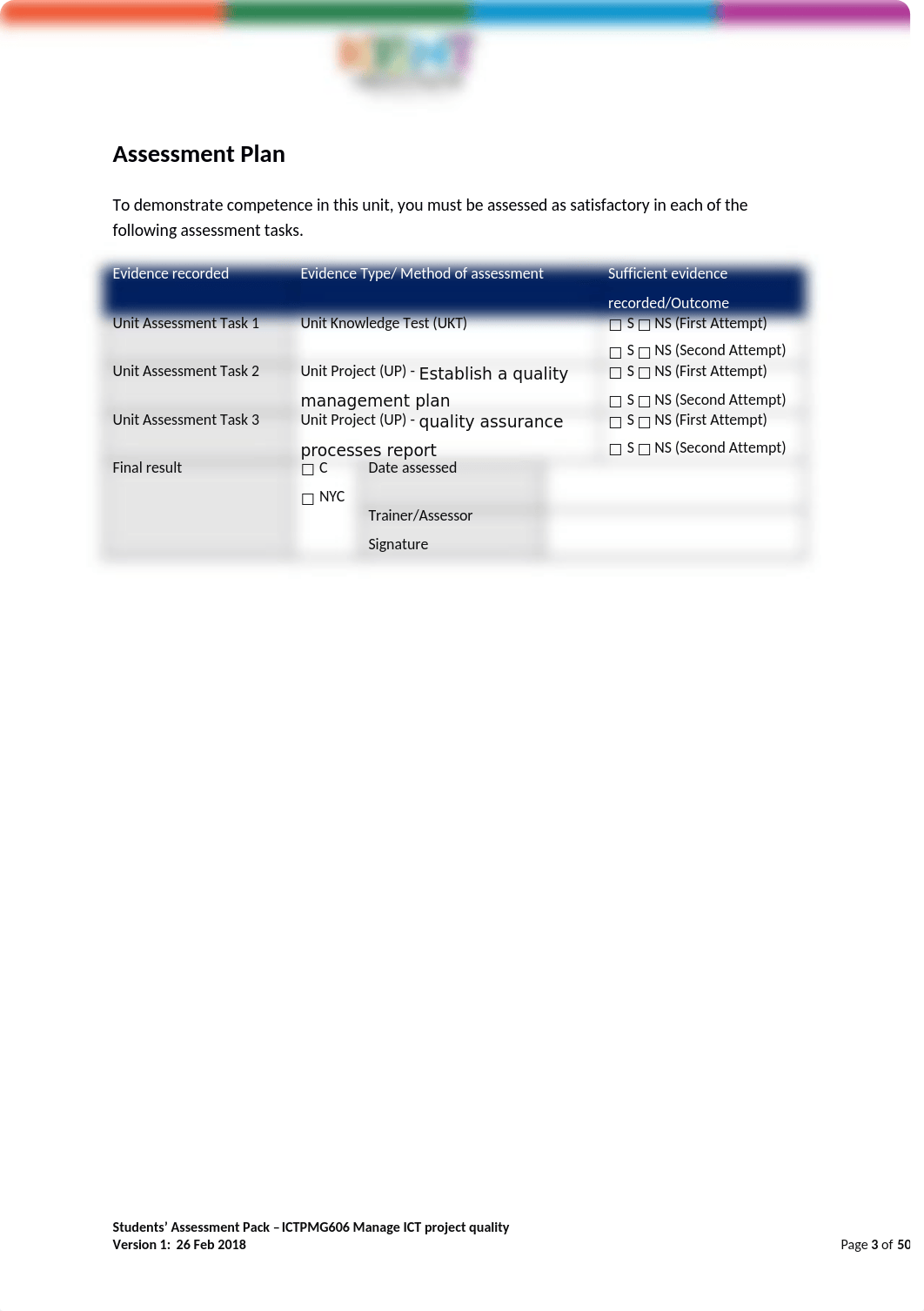 Assessment 2 - ICTPMG606 - Manage ICT project quality.docx_dqtstgvgt6i_page3