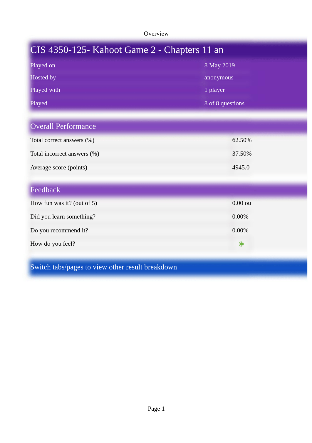 Kahoot Results - CIS 4350-125- Kahoot Game 2 - Chapters 11 and 12.xlsx_dqu06bp7do6_page1