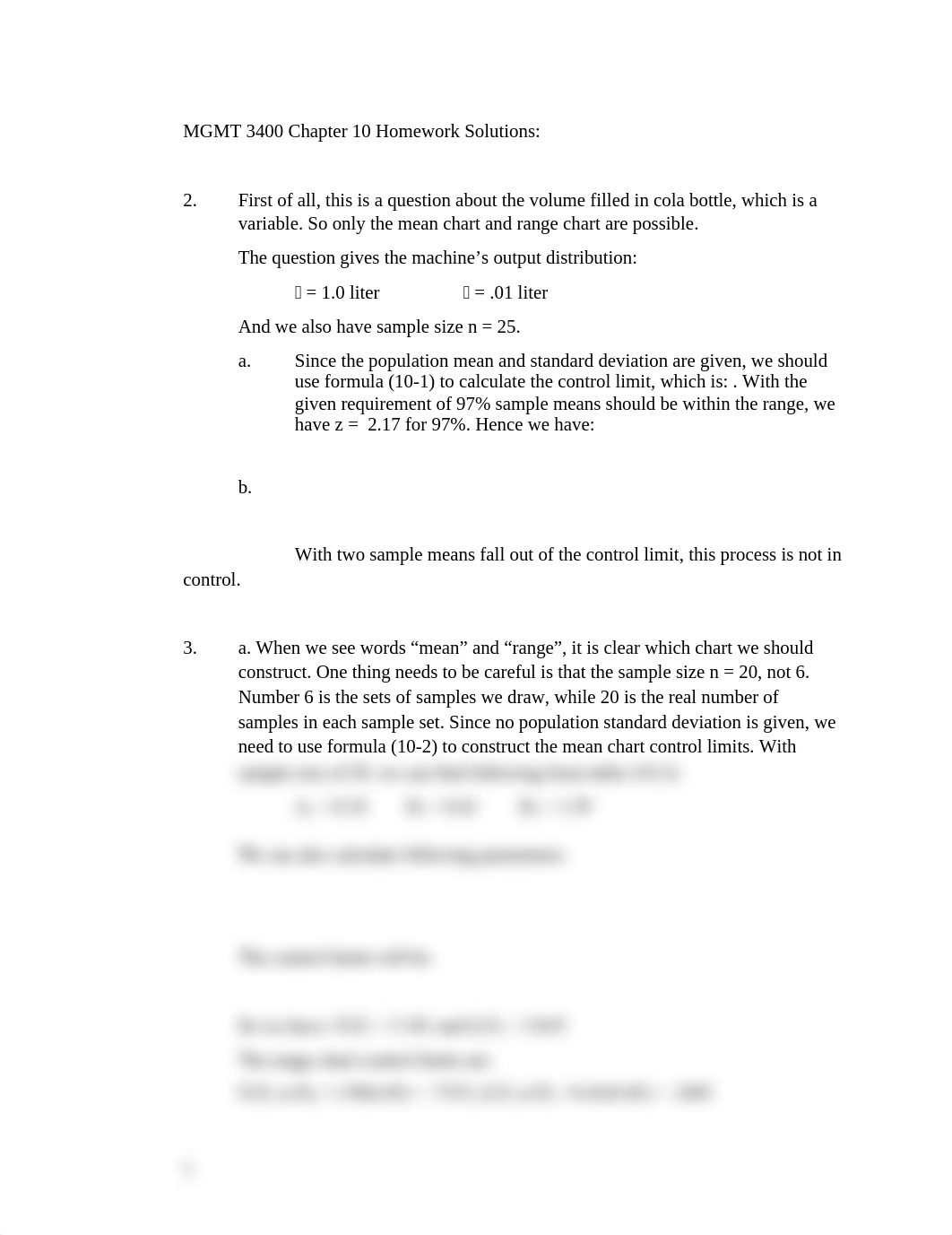 MGMT 3400 Chapter 10 Homework Solutions_dqu13xx4xr3_page1