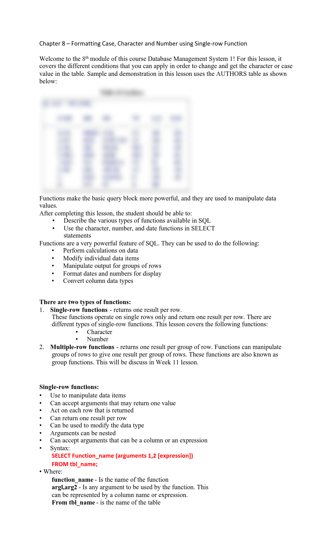 Chapter 8 - Formatting Case, Character and Number using Single-row Function.pdf_dqu2nczl7jm_page1