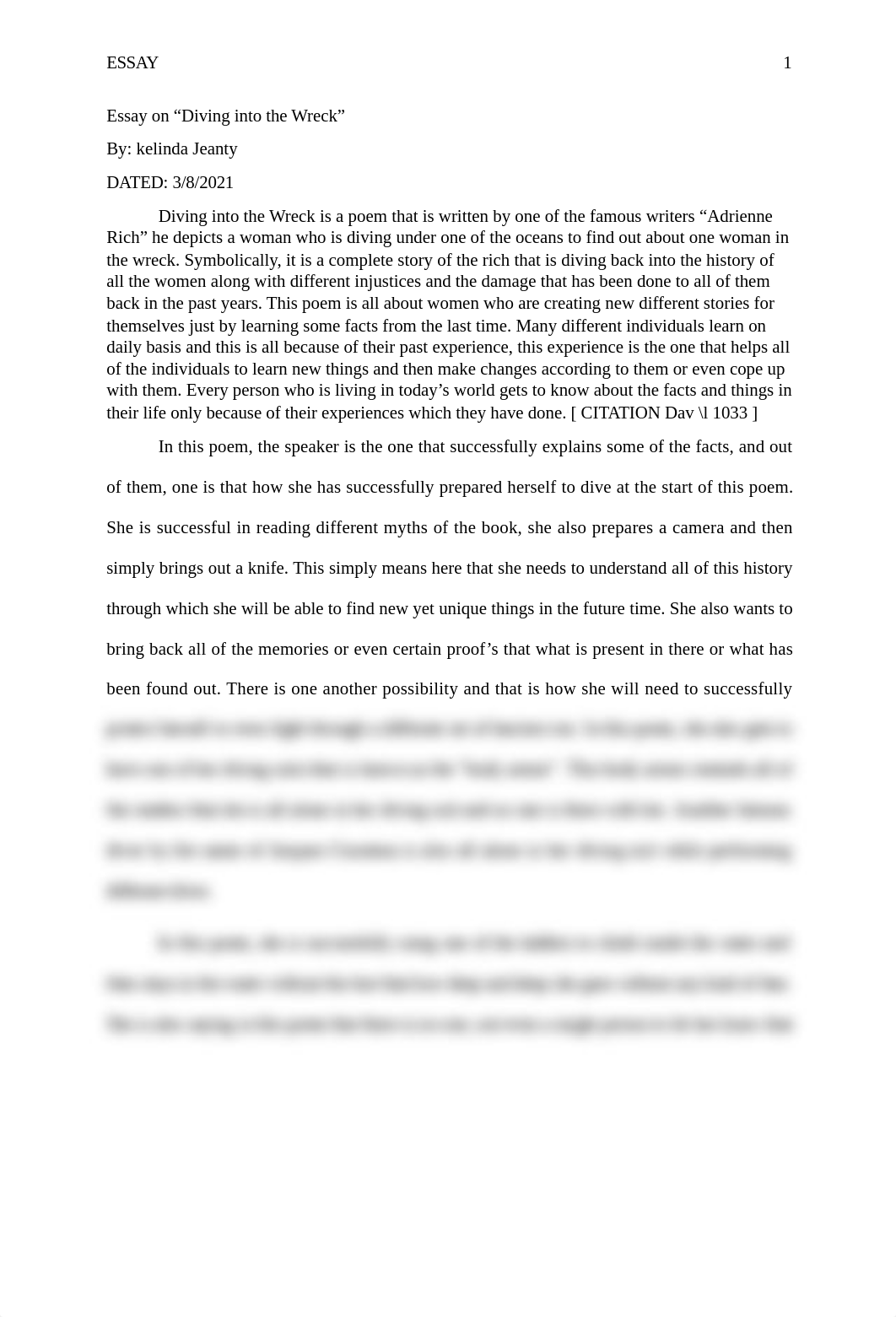 diving in the wreck essay.docx_dqu9o7lq7b3_page1