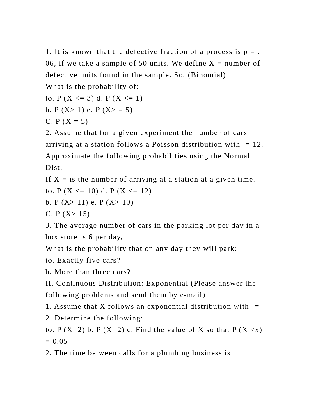 1. It is known that the defective fraction of a process is p = .06, .docx_dqujl304ky1_page2