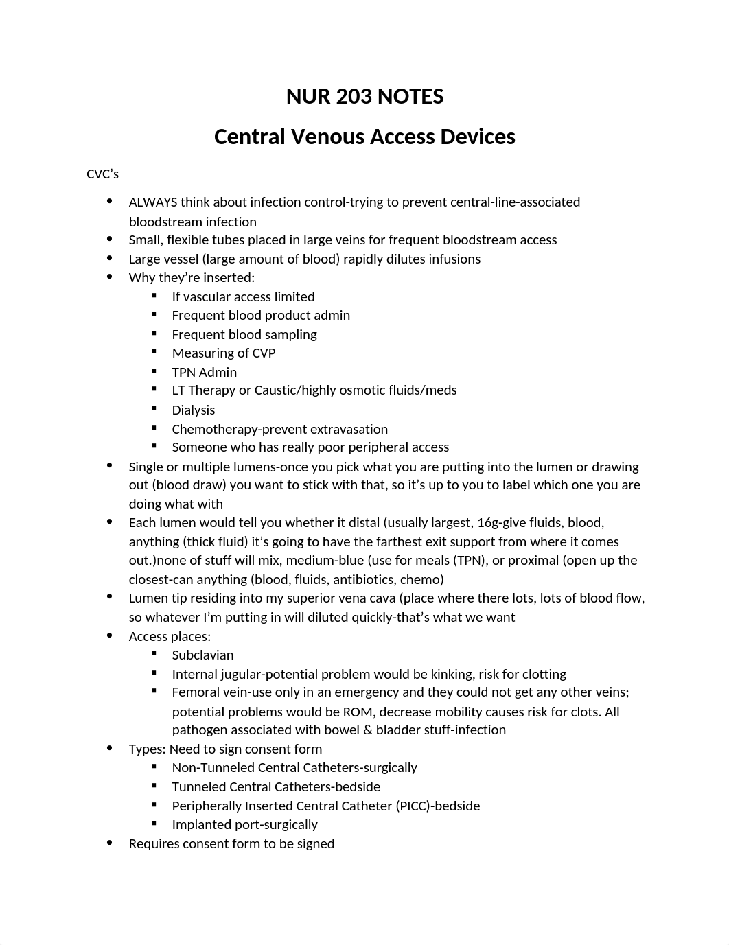 Nur 203 Central Venous Access Devices.docx_dquz2e22z45_page1