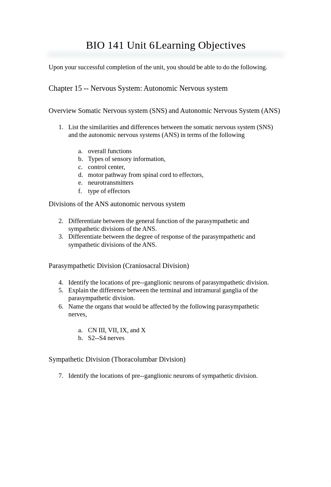 BIO 141 Unit 6 Learning Objectives.pdf_dqv3jub39hp_page1