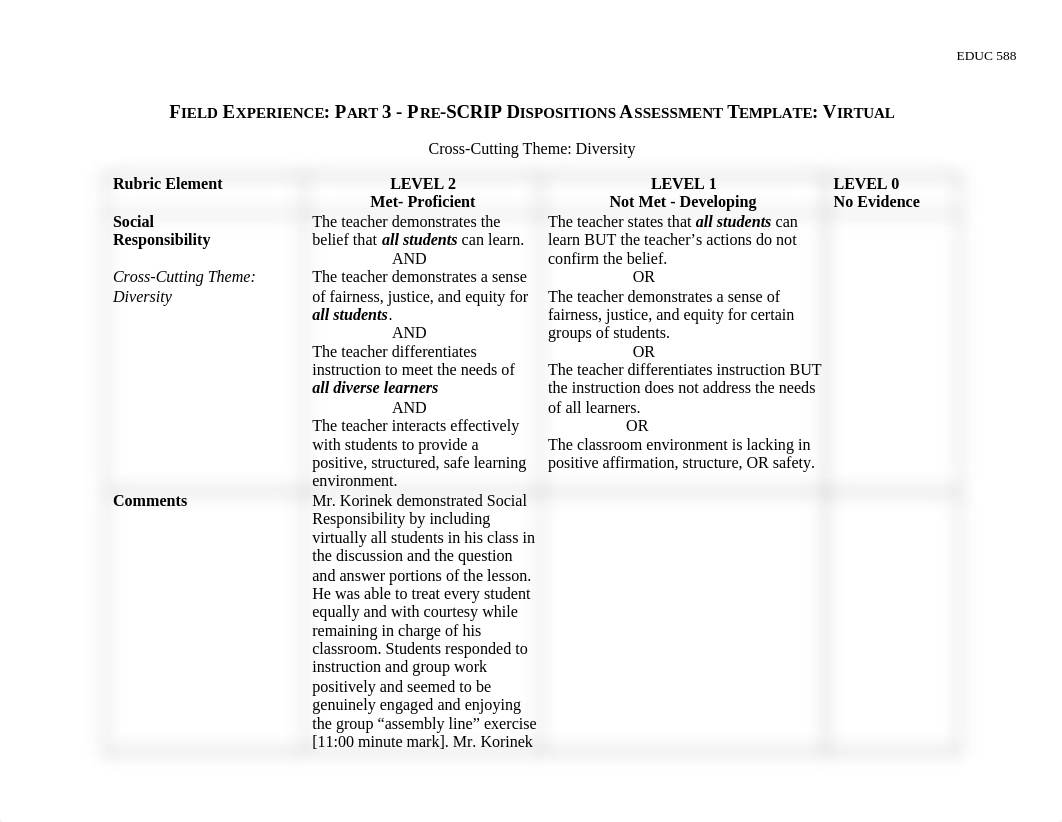 EDUC 588 Field Experience Part 3 Pre-SCRIP Dispositions Assessment Virtual.docx_dqv5r9penb0_page1