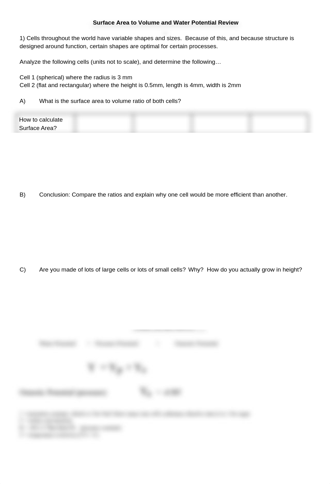 Surface Area to Volume and Water Potential Review_dqva3pv9nrs_page1