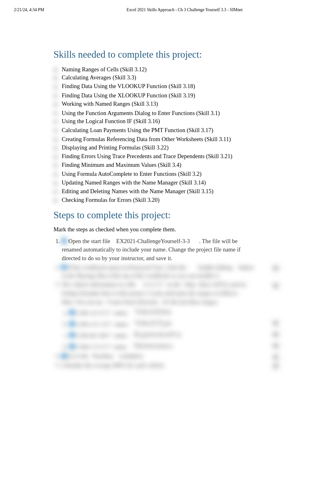 Excel 2021 Skills Approach - Ch 3 Challenge Yourself 3.3 - SIMnet.pdf_dqvc3hpmdr7_page2