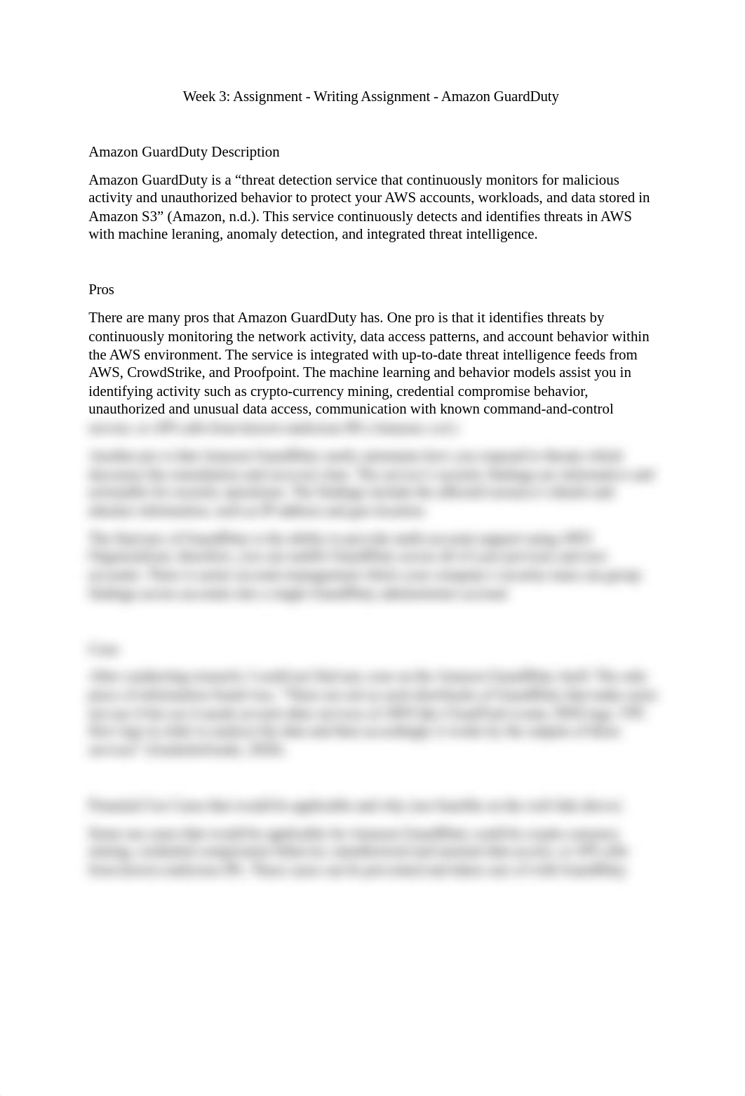 Week 3 Assignment - Writing Assignment - Amazon GuardDuty.docx_dqvl7nvzxb6_page1