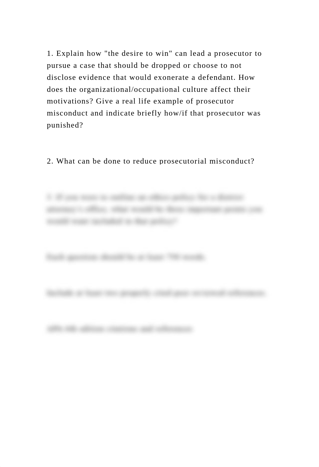 1.  Explain how the desire to win can lead a prosecutor to pursue .docx_dqvvbydzqtj_page2