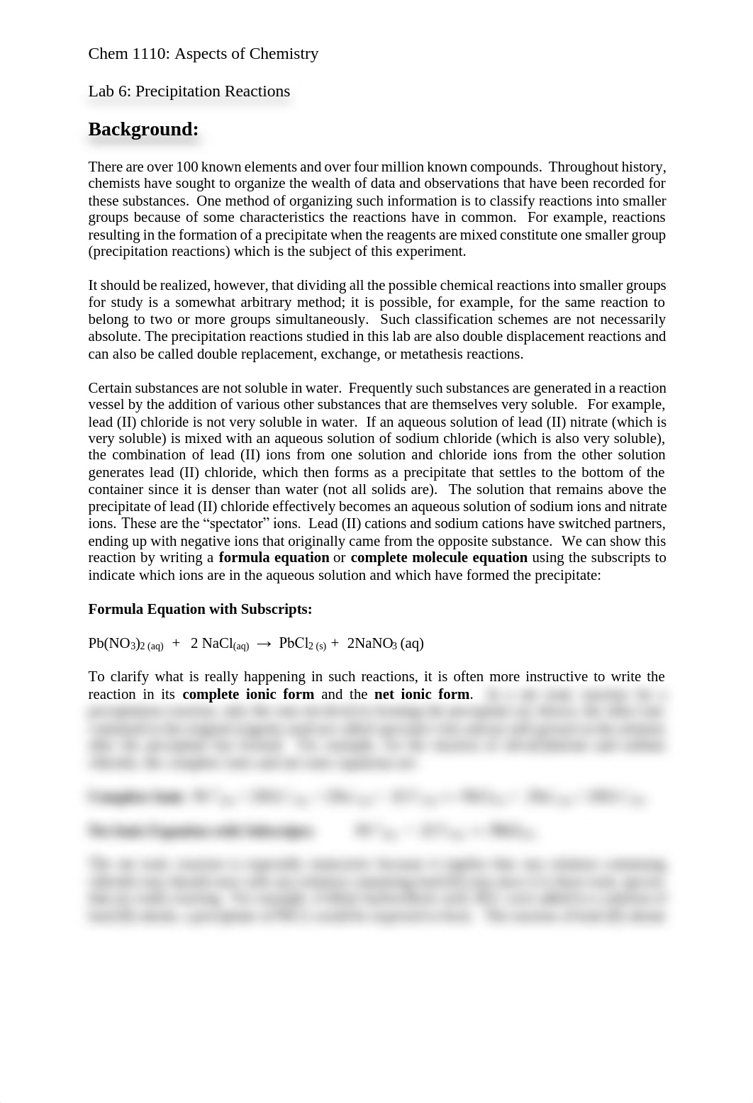 Chem 1110 Lab 6 Precipitation Reactions.pdf_dqw7t8yo3n7_page1