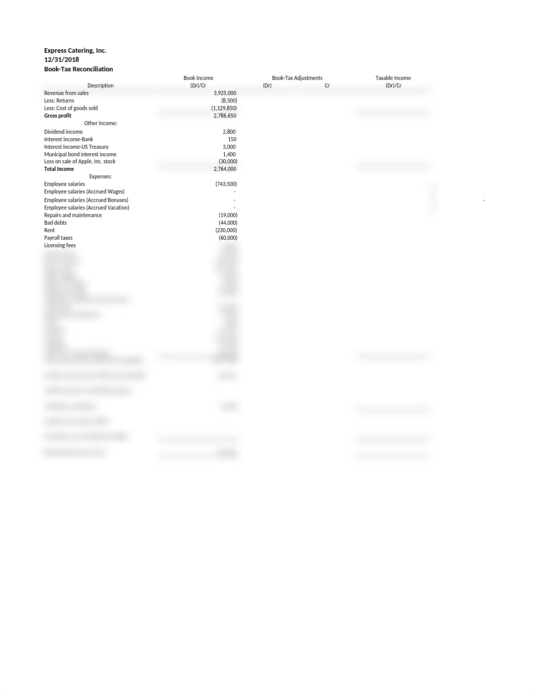 Book Tax Reconciliation Worksheet for C Corp Tax Return Problem.xlsx_dqwa5vtrmcj_page1