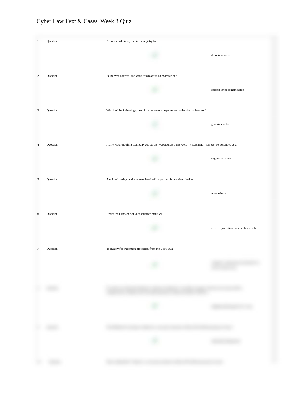 Cyber Law Text &amp; Cases Week 3 Quiz_dqwkjigtbq0_page2