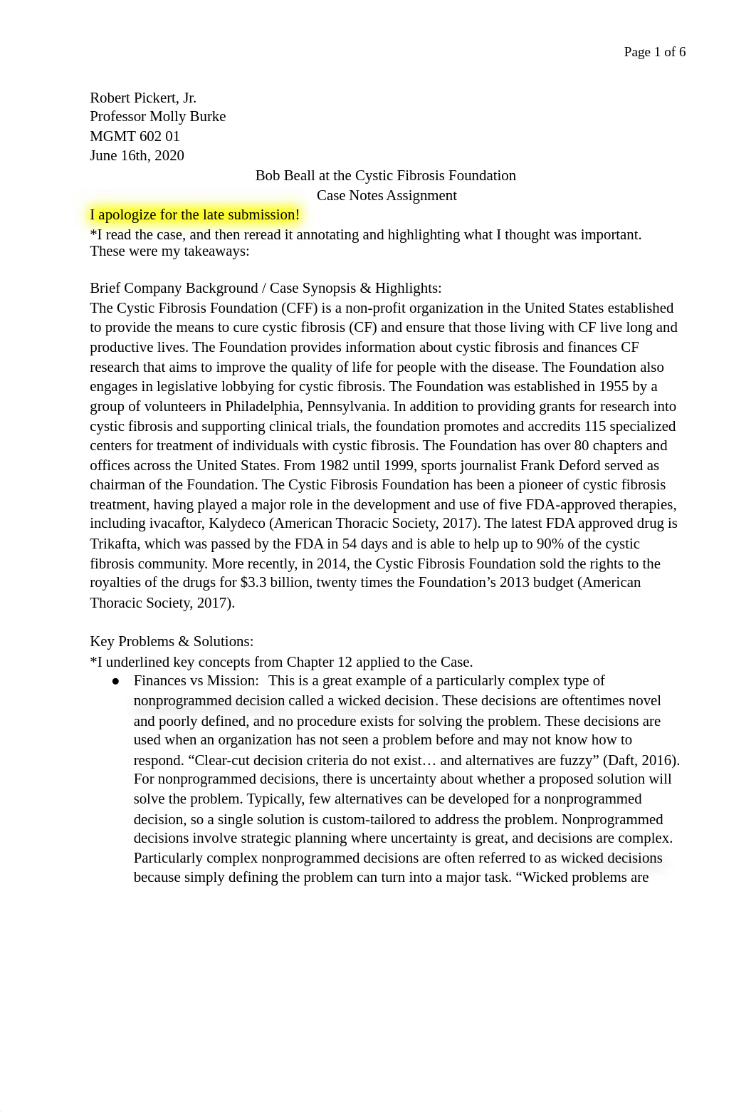 MGMT 602_ Bob Beall at the Cystic Fibrosis Foundation Case Notes Assignment.docx_dqwoa1w7659_page1