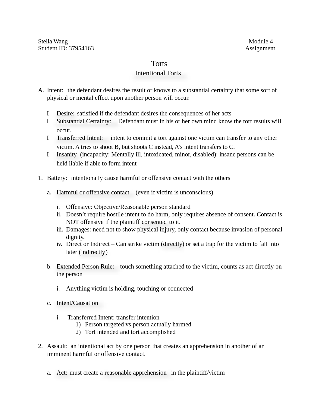 Module 4 Assignment_Intentional Tort Outline_dqwsoie3c5l_page1