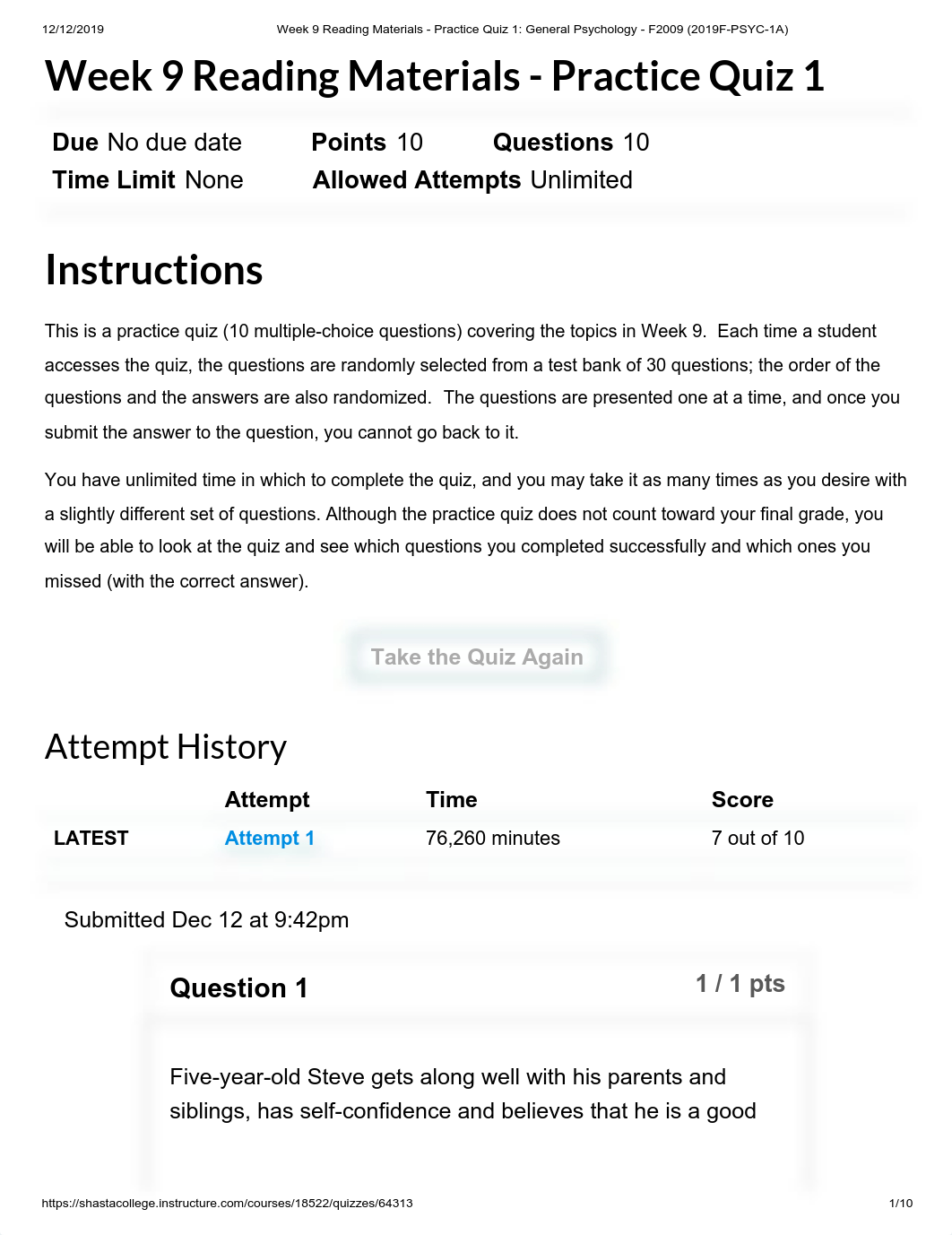 Week 9 Reading Materials - Practice Quiz 1_ General Psychology - F2009 (2019F-PSYC-1A).pdf_dqwv55ocdli_page1