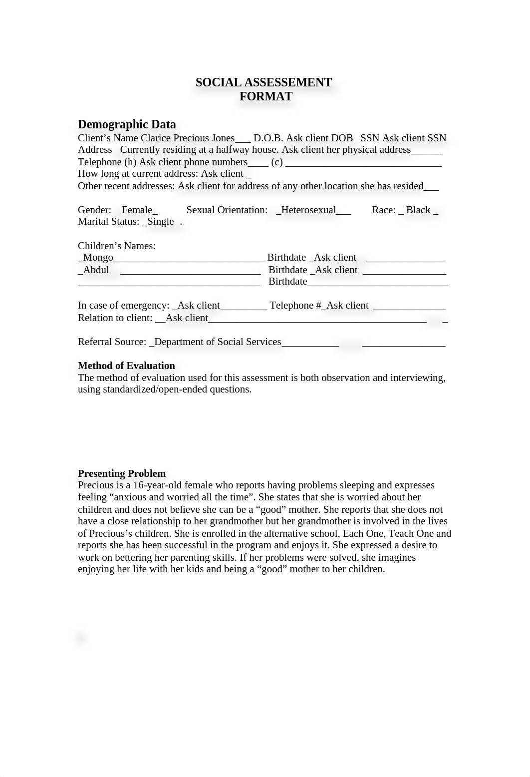 social assessment for Precious_dqwyw4ilwyc_page1