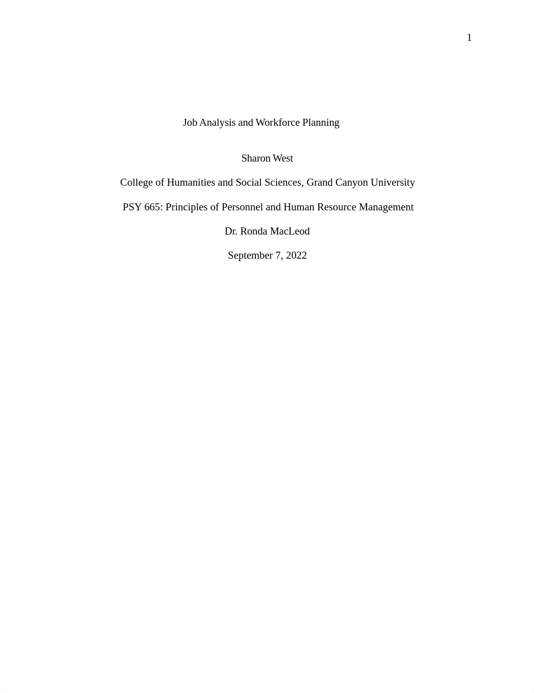 Job Analysis and Workforce Planning Sharon West.docx_dqxnmj8ud2y_page1