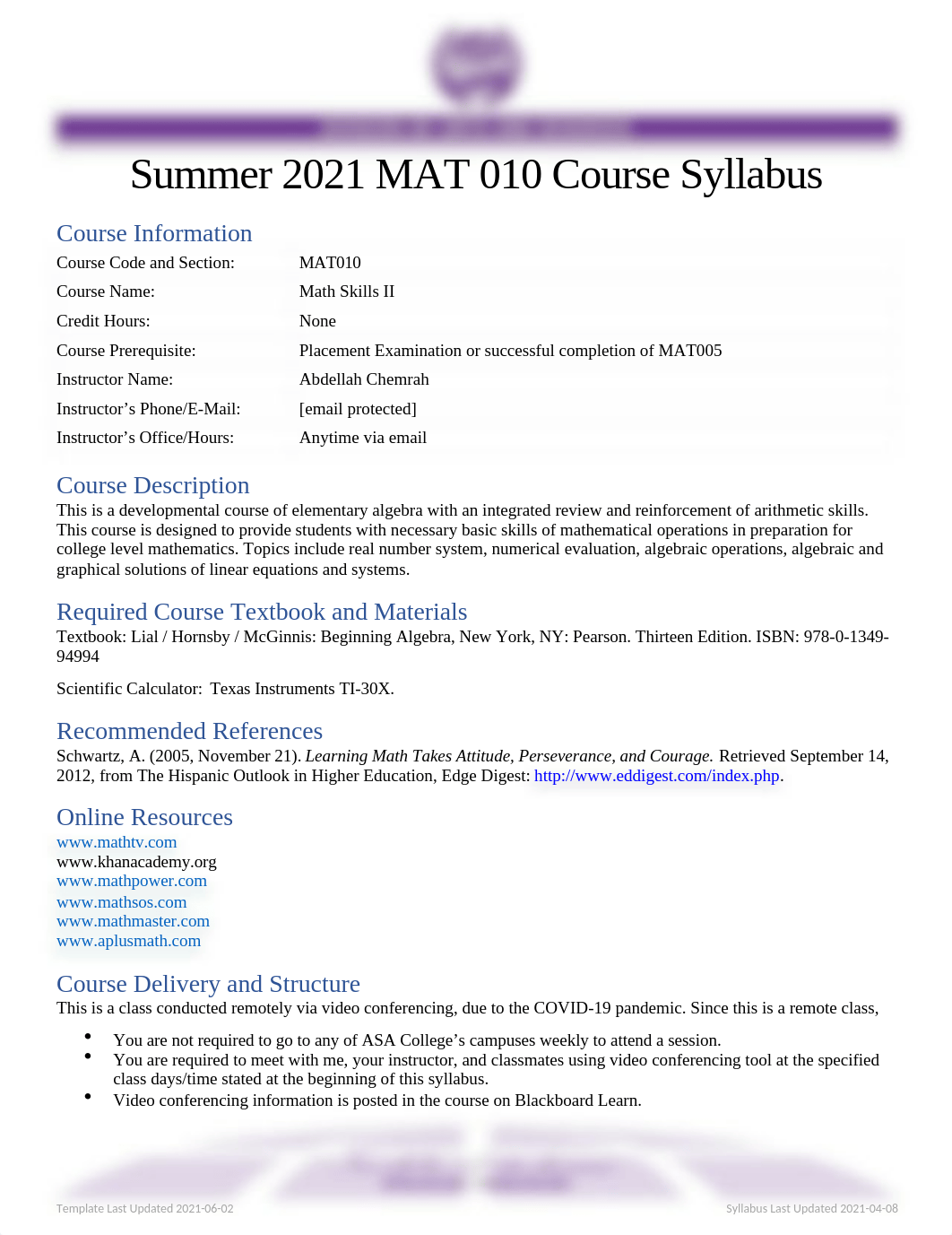 Summer 2021 MAT 010 Course Syllabus .docx_dqxy050u0jw_page1