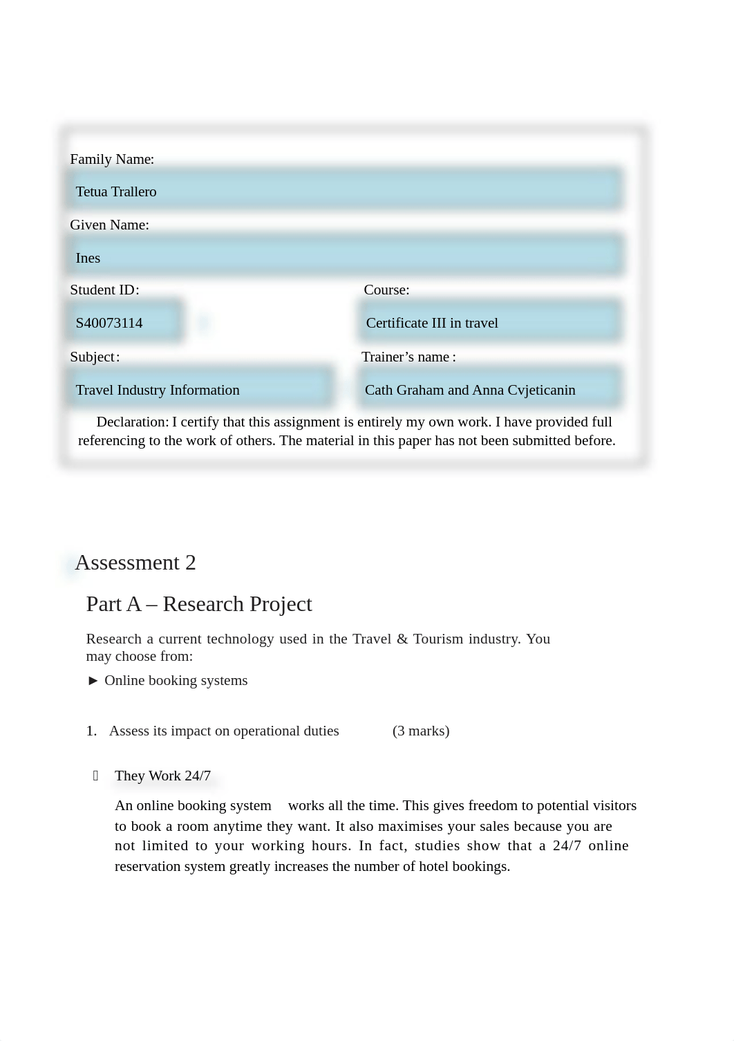 Ines S40073114 Travel Industry Information Assessment2.docx_dqyf7gws3oc_page1