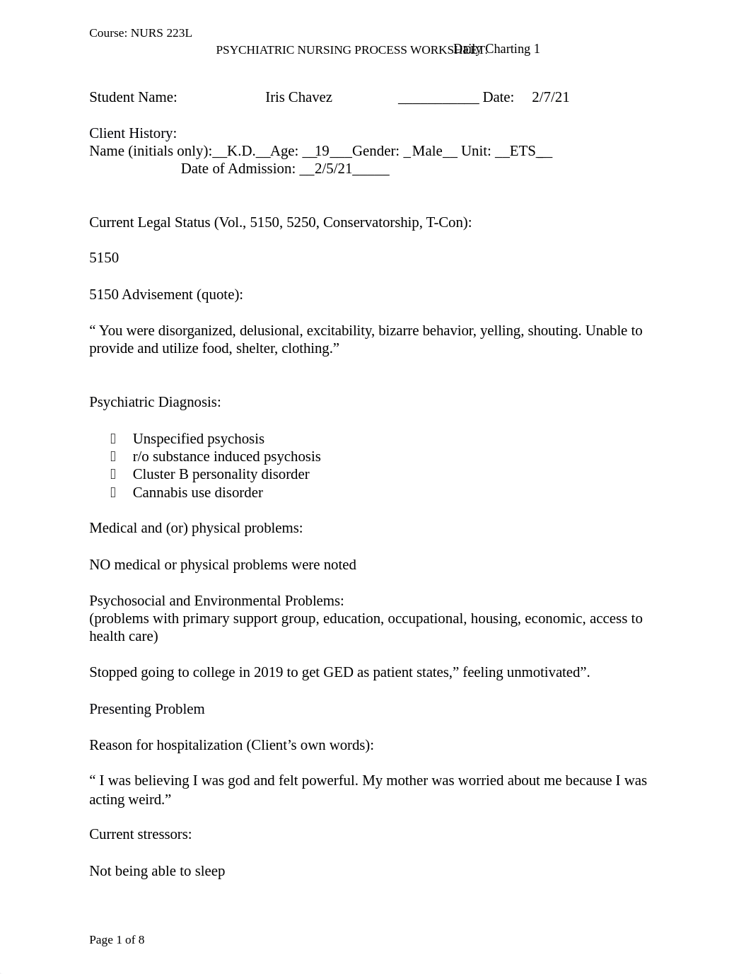 NURS 223L - Psychiatric Nursing Process KD.docx_dqygv7q7egp_page1