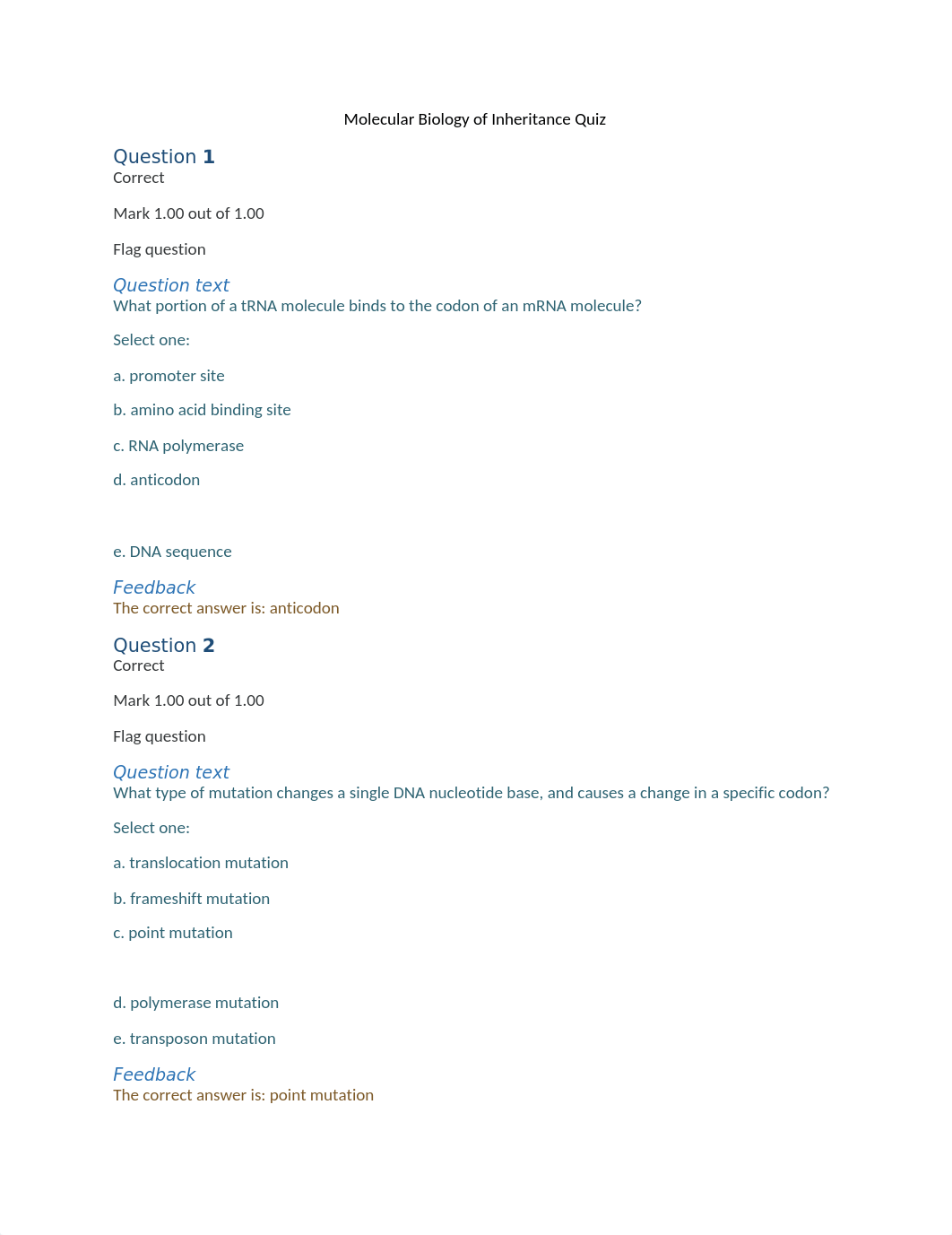 Molecular Bilogy of Inheritance Quiz.docx_dqymaywbt1q_page1