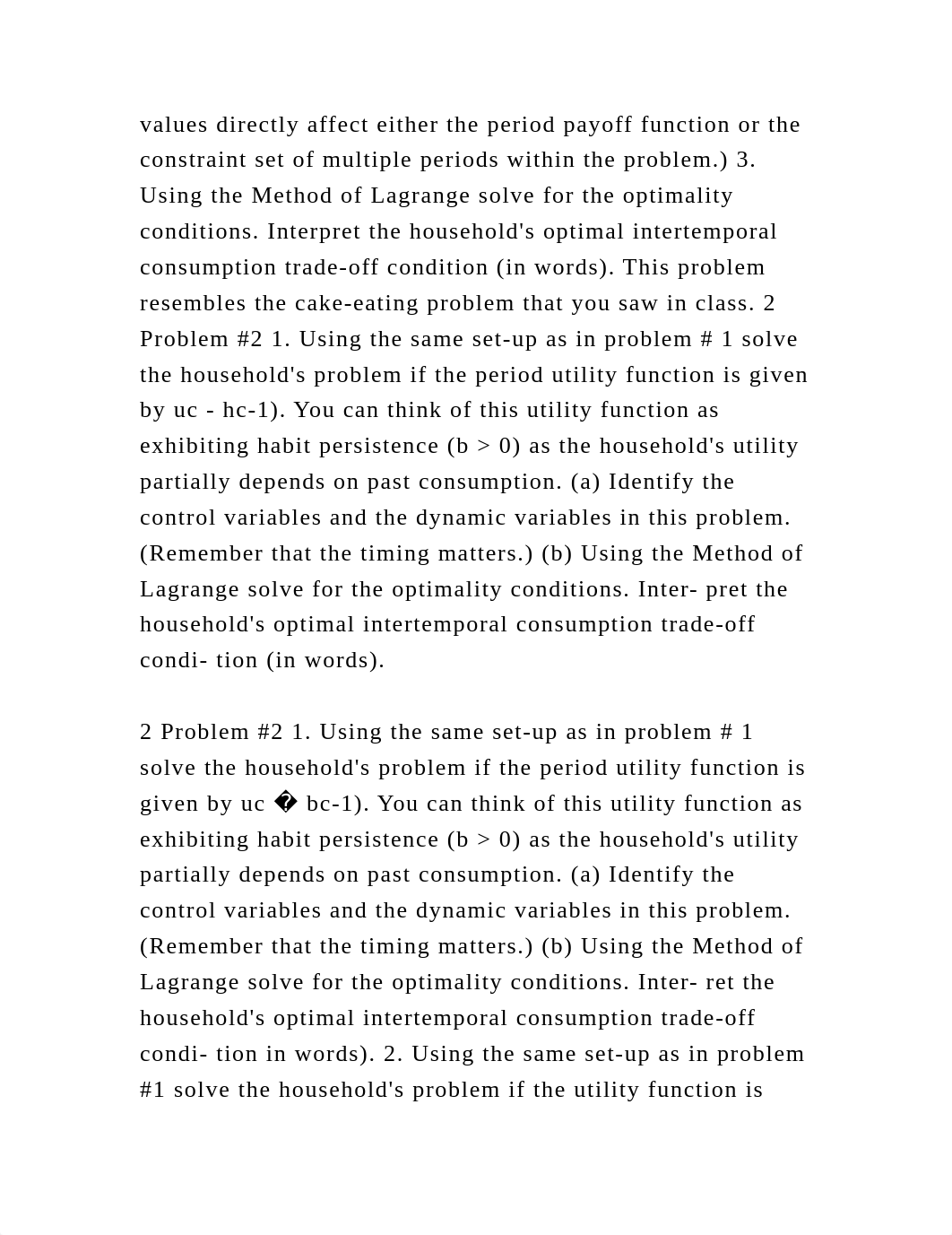 1 Problem #1 Consider the following consumption-savings problem. The .docx_dqyqu7sjdtf_page3