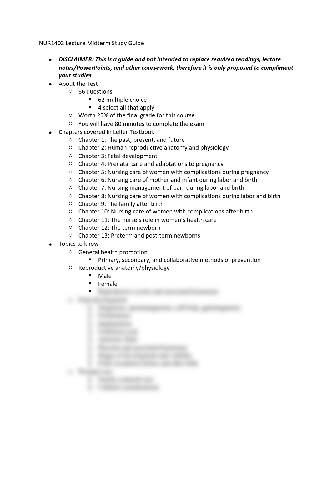 NUR1402 Lecture Midterm Study Guide (2).pdf_dqzgh1s163g_page1
