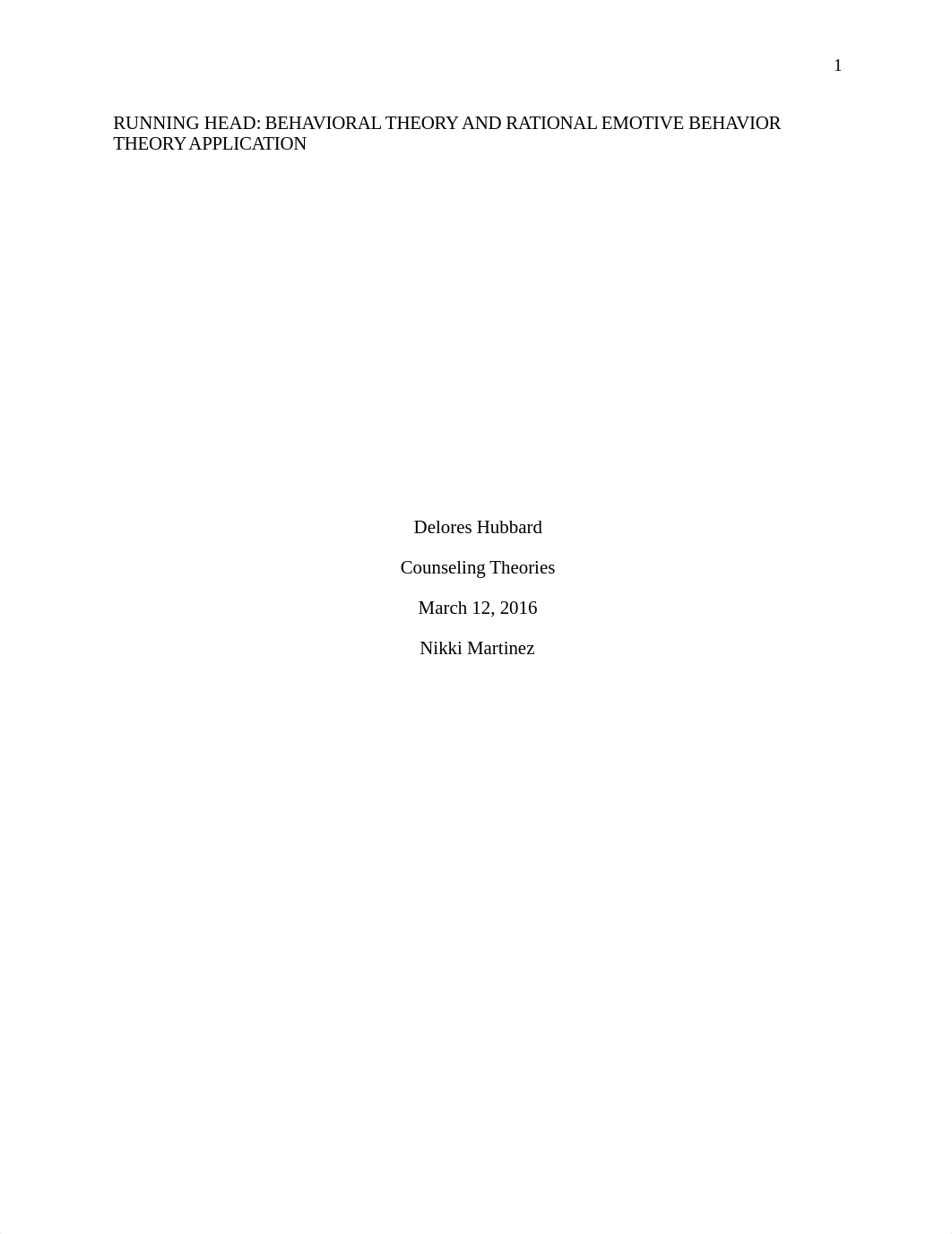 BEHAVIORAL THEORY AND RATIONAL EMOTIVE BEHAVIOR THEORY APPLICATION.docx_dr022ecokjl_page1