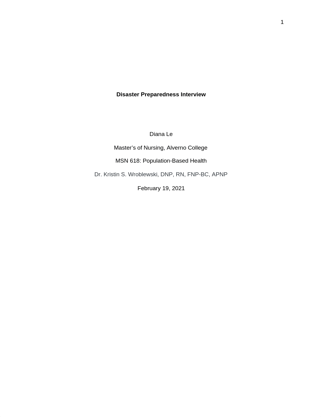 msn 618 disaster preparedness interview paper.docx_dr0nawvd5ll_page1