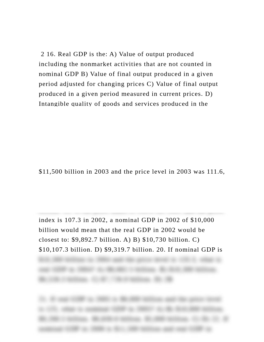 2 16. Real GDP is the A) Value of output produced including the .docx_dr14i842lxx_page2