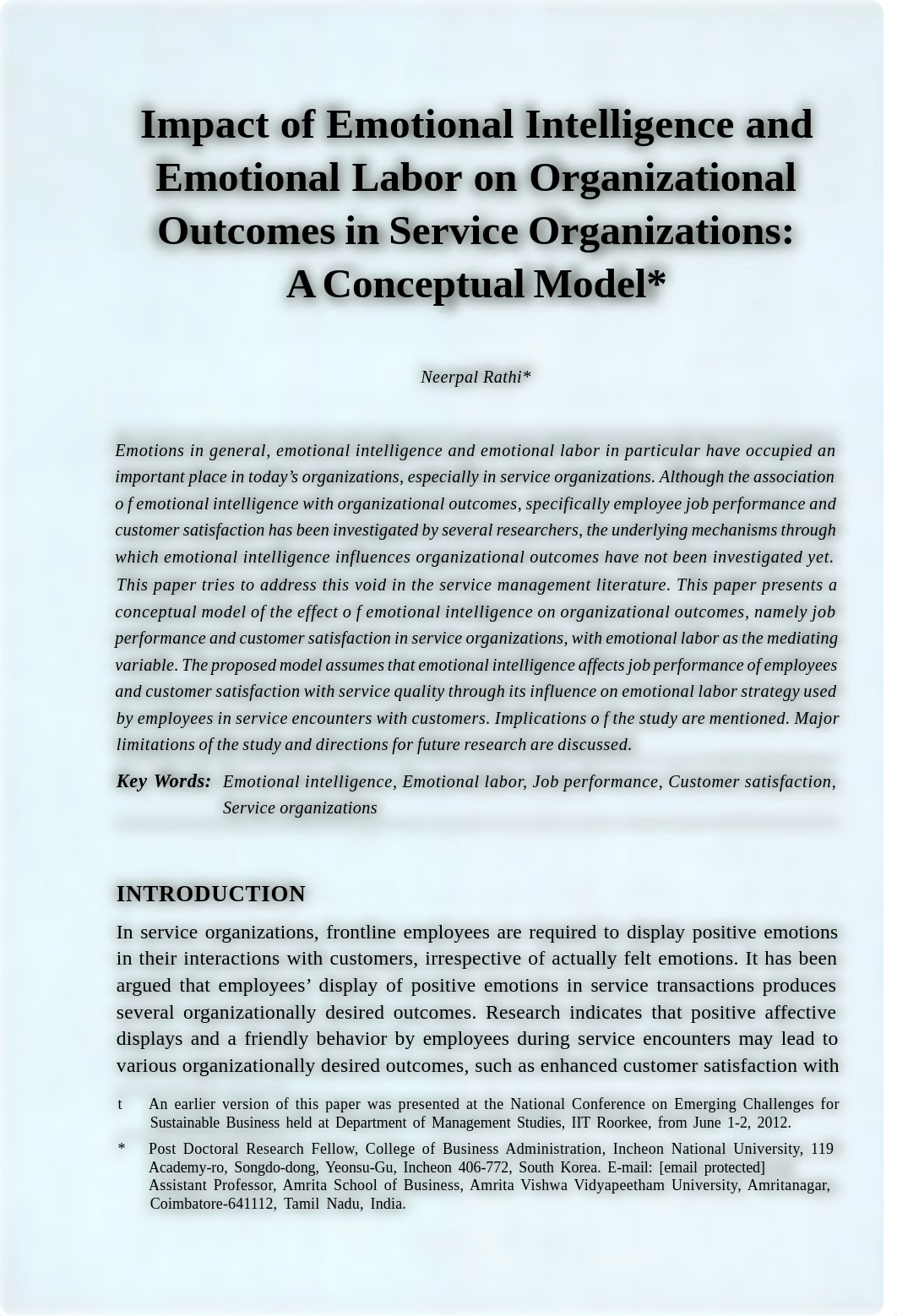 Impact of Emotional Intelligence and Emotional Labor on Organizational Outcomes in Service Organizat_dr1p1b2l9jx_page1