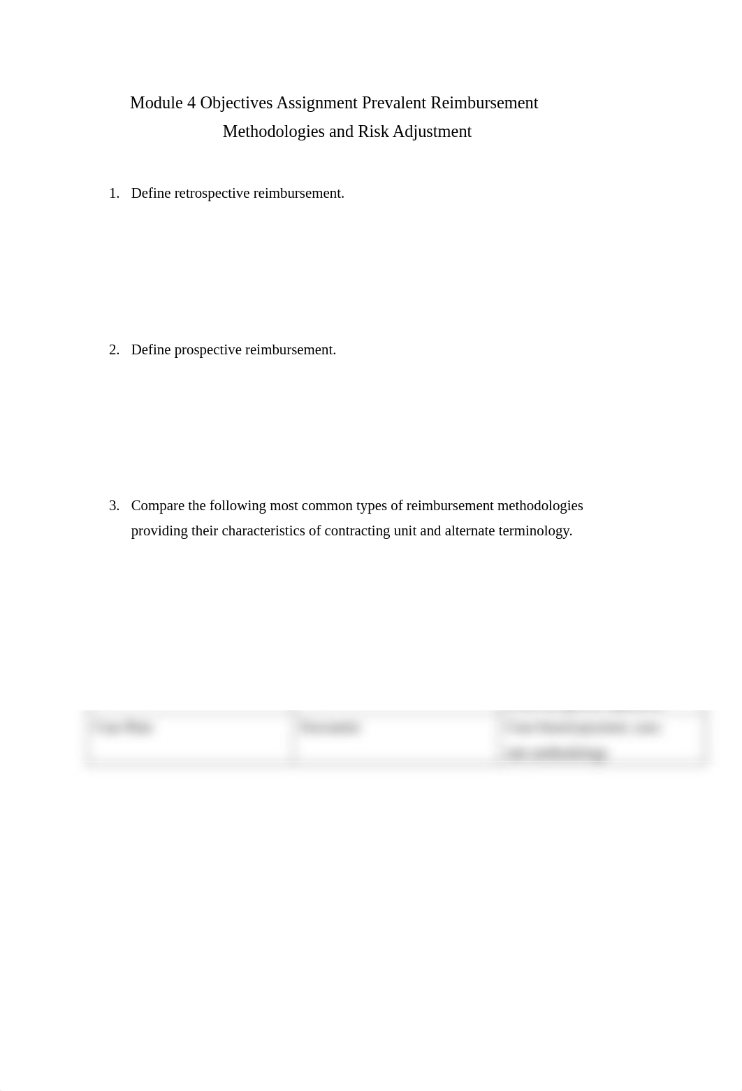 Module 4 Objectives Assignment Prevalent Reimbursement Methodologies and Risk Adjustment.pdf_dr20z41bai4_page1