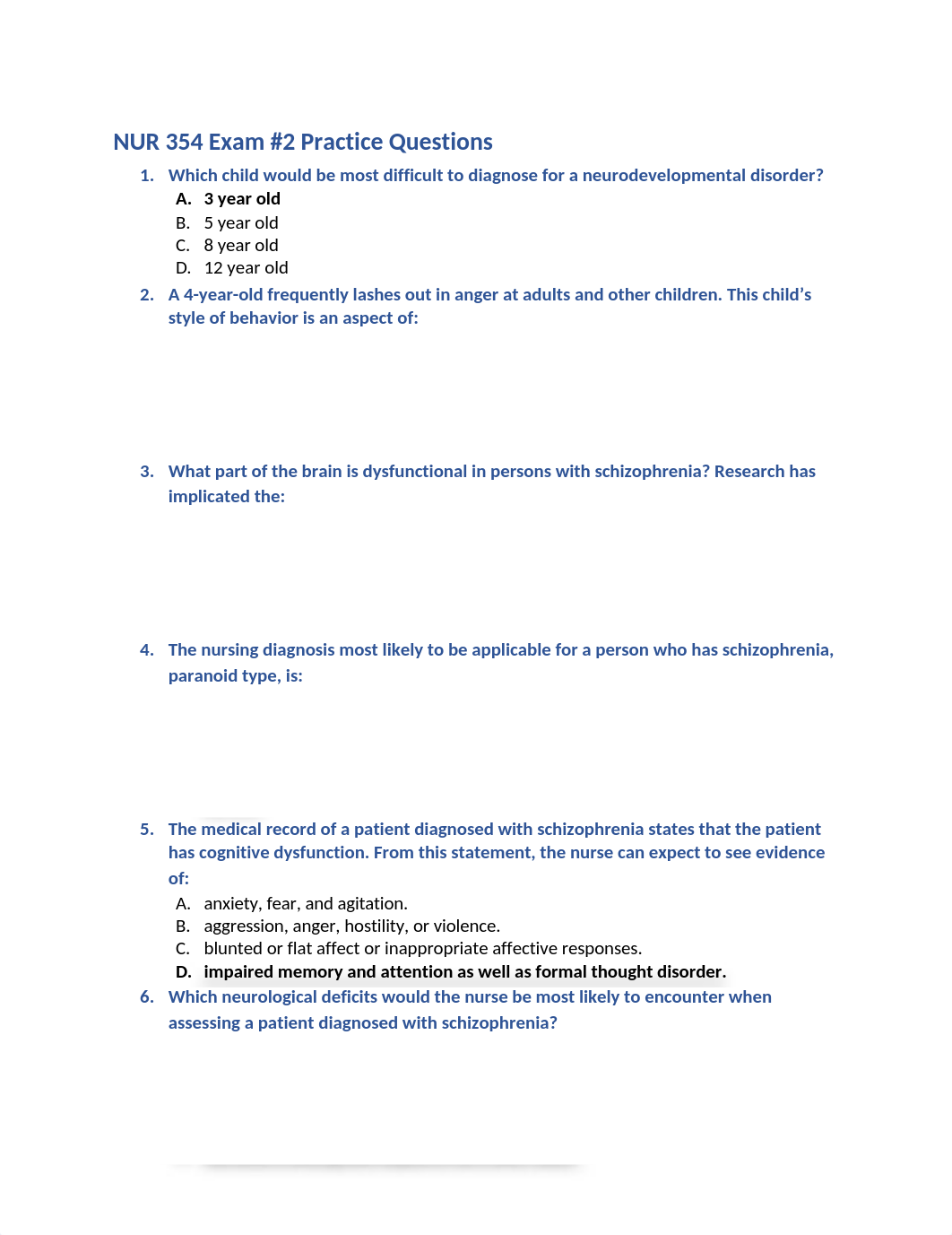 NUR 354 Exam 2 Practice Questions.docx_dr2767gtc1k_page1