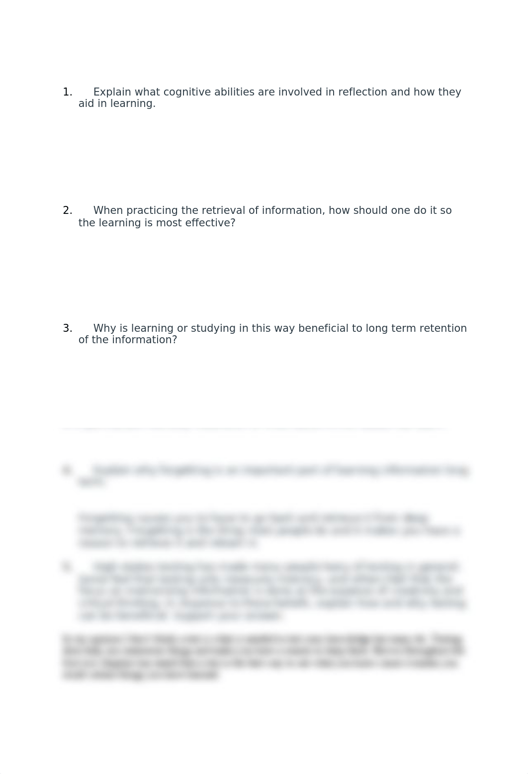 Explain what cognitive abilities are involved in reflection and how they aid in learning.docx_dr2f4ee1dos_page1